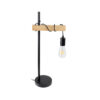 LEDTM® MINDELO 02032 Μοντέρνο Επιτραπέζιο Φωτιστικό Πορτατίφ με Ντουί 1 x E27 AC 220-240V IP20 - Μαύρο & Μπεζ - Μ25 x Π15 x Υ60cm - Image 7