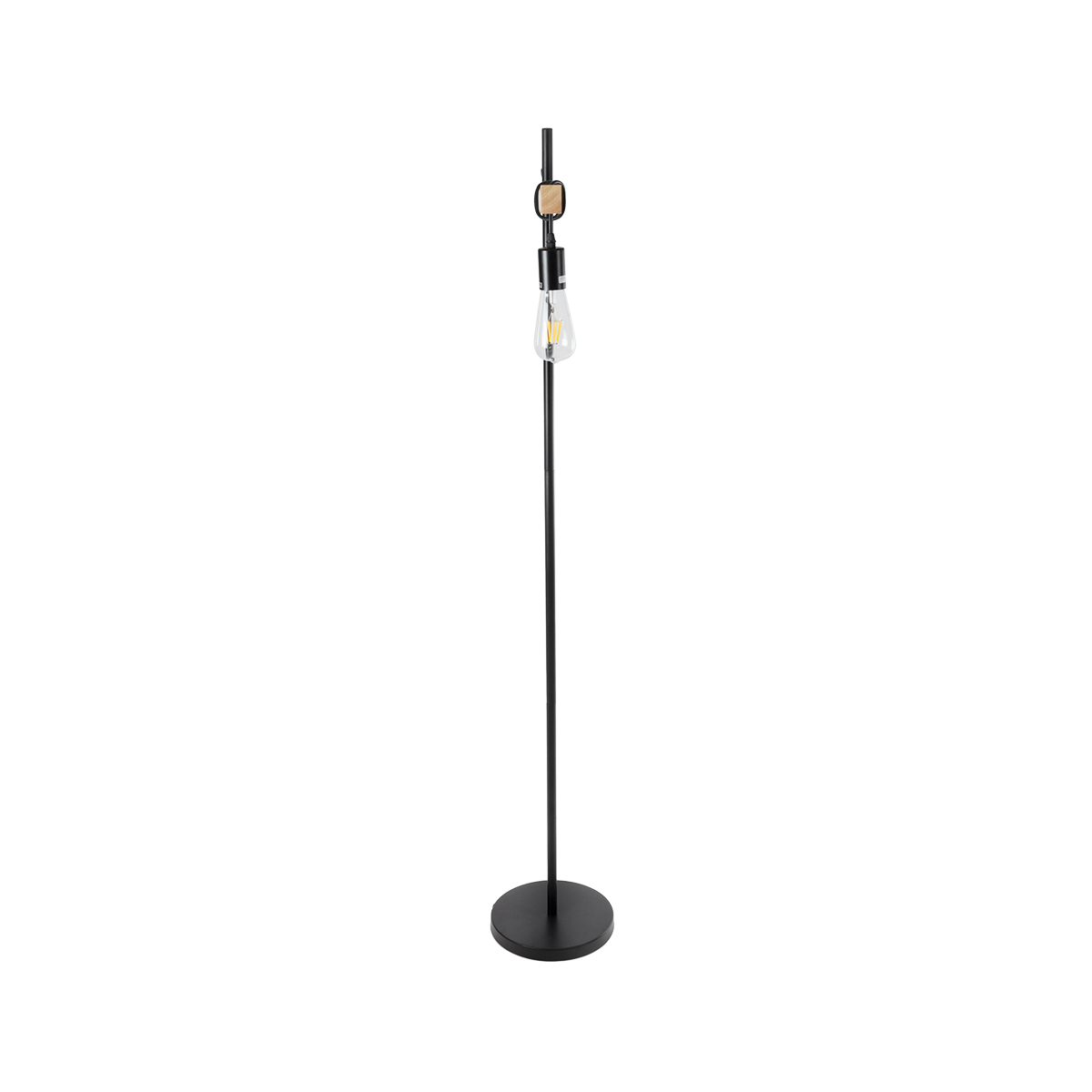 LEDTM® MINDELO 02033 Μοντέρνο Επιδαπέδιο Φωτιστικό με Ντουί 1 x E27 AC 220-240V IP20 - Μαύρο & Μπεζ - Μ35 x Π24 x Υ150cm - Image 4