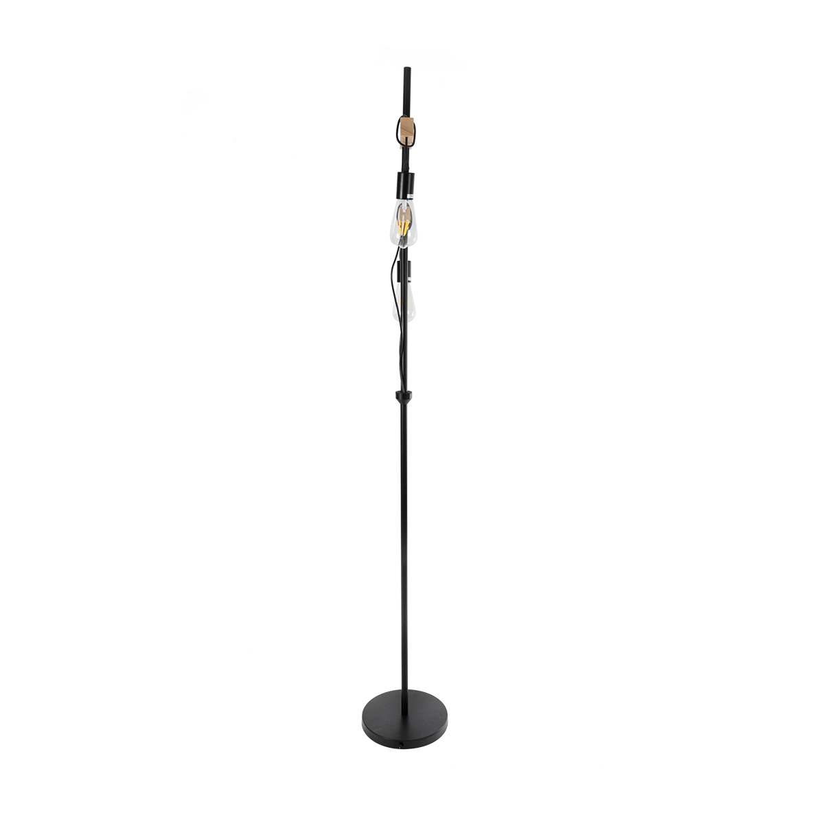 LEDTM® MINDELO 02034 Μοντέρνο Επιδαπέδιο Φωτιστικό με Ντουί 2 x E27 AC 220-240V IP20 - Μαύρο & Μπεζ - Μ40 x Π24 x Υ175cm - Image 4
