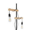 LEDTM® MINDELO 02034 Μοντέρνο Επιδαπέδιο Φωτιστικό με Ντουί 2 x E27 AC 220-240V IP20 - Μαύρο & Μπεζ - Μ40 x Π24 x Υ175cm - Image 7