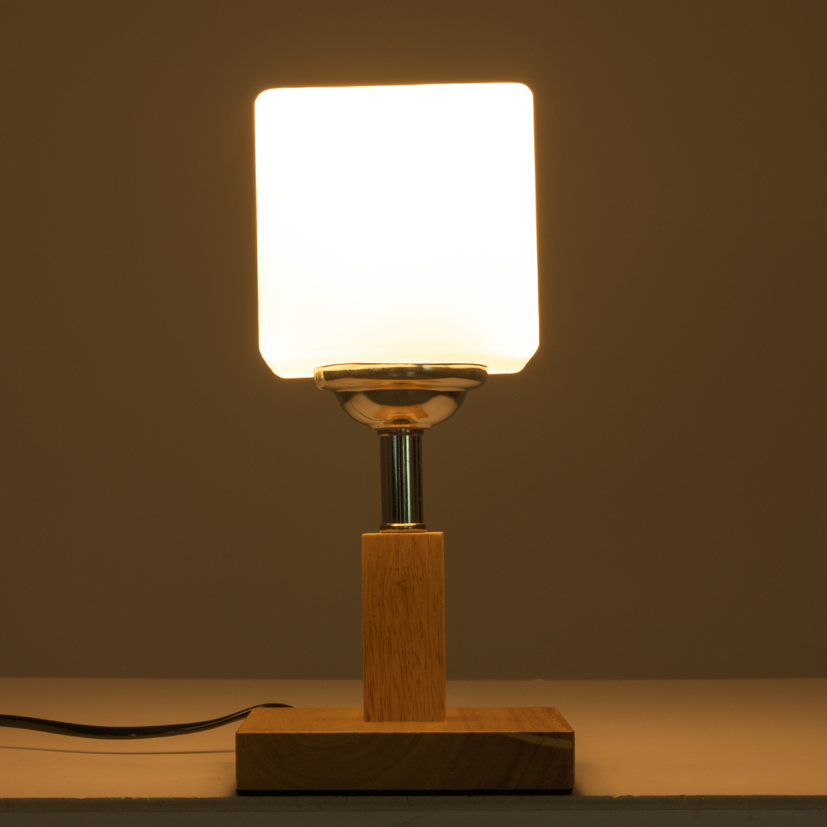 LEDTM® COVE 02037 Μοντέρνο Επιτραπέζιο Φωτιστικό Πορτατίφ με Ντουί 1 x E27 AC 220-240V IP20 - Μπεζ & Λευκό - Μ12 x Π12 x Υ25cm - Image 8