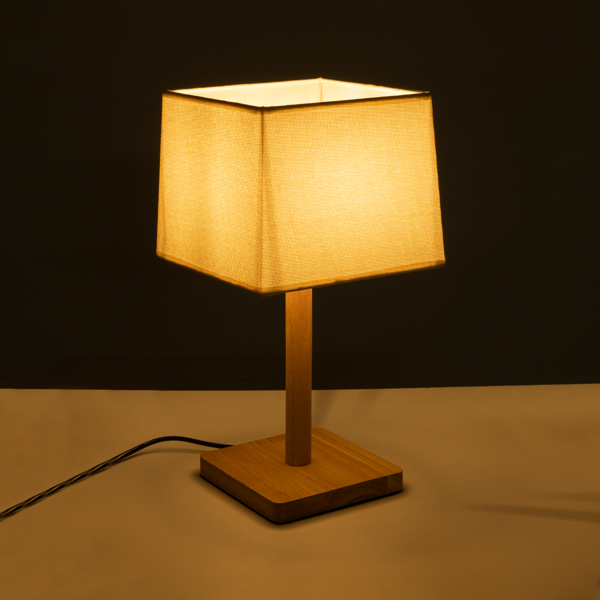 LEDTM® KOLIPE 02038 Boho Επιτραπέζιο Φωτιστικό Πορτατίφ με Ντουί 1 x E27 AC 220-240V IP20 - Μπεζ - Μ18 x Π18 x Υ25cm - Image 3