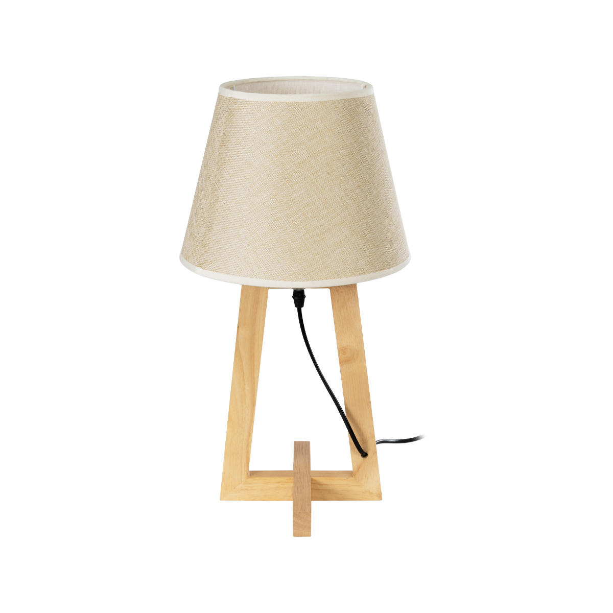 LEDTM® TAKIKO 02042 Μοντέρνο Επιτραπέζιο Φωτιστικό Πορτατίφ με Ντουί 1 x E27 AC 220-240V IP20 - Μπεζ - Μ25 x Π25 x Υ48cm - Image 2