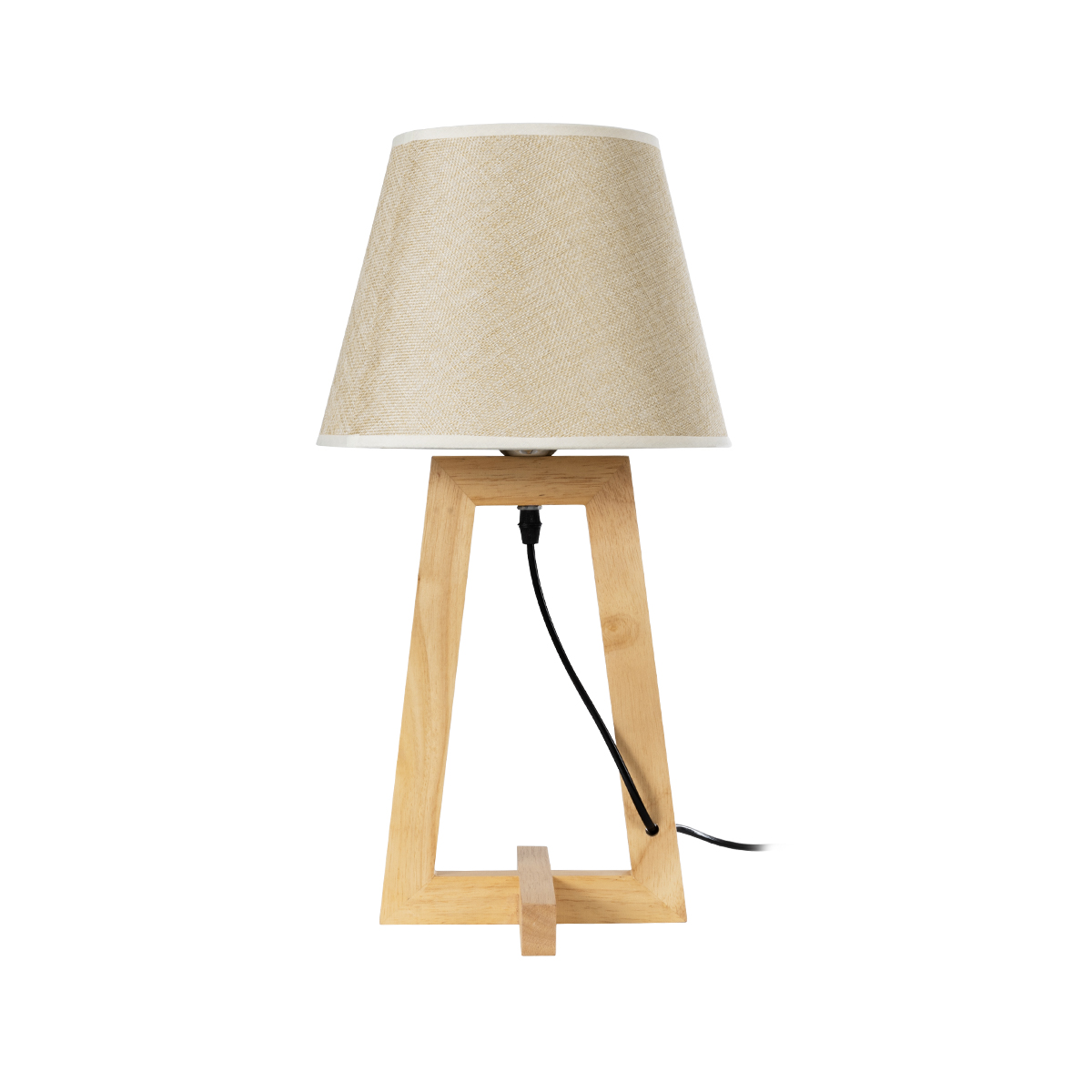 LEDTM® TAKIKO 02042 Μοντέρνο Επιτραπέζιο Φωτιστικό Πορτατίφ με Ντουί 1 x E27 AC 220-240V IP20 - Μπεζ - Μ25 x Π25 x Υ48cm - Image 4