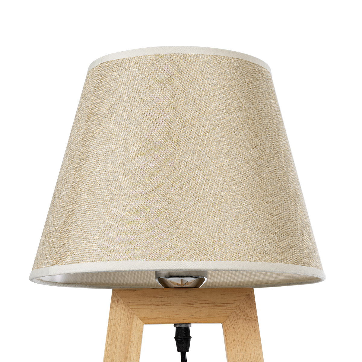 LEDTM® TAKIKO 02042 Μοντέρνο Επιτραπέζιο Φωτιστικό Πορτατίφ με Ντουί 1 x E27 AC 220-240V IP20 - Μπεζ - Μ25 x Π25 x Υ48cm - Image 6