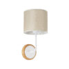 LEDTM® MANU 02044 Μοντέρνο Φωτιστικό Τοίχου - Απλίκα με Ντουί 1 x E27 AC 220-240V IP20 - Λευκό & Μπεζ - Μ18 x Π20 x Υ37cm - Image 2