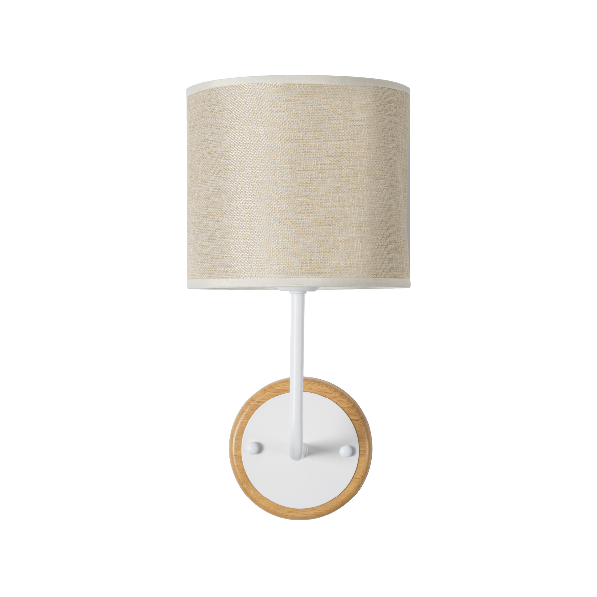 LEDTM® MANU 02044 Μοντέρνο Φωτιστικό Τοίχου - Απλίκα με Ντουί 1 x E27 AC 220-240V IP20 - Λευκό & Μπεζ - Μ18 x Π20 x Υ37cm - Image 5