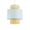 LEDTM® SAIGE 02045 Boho Κρεμαστό Φωτιστικό Οροφής με Ντουί 1 x E27 AC 220-240V IP20 - Γαλάζιο & Μπεζ - Μ50 x Π50 x Υ60cm - Image 2