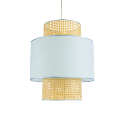 Alternative view of LEDTM® SAIGE 02045 Boho Κρεμαστό Φωτιστικό Οροφής με Ντουί 1 x E27 AC 220-240V IP20 - Γαλάζιο & Μπεζ - Μ50 x Π50 x Υ60cm