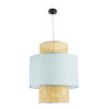 LEDTM® SAIGE 02045 Boho Κρεμαστό Φωτιστικό Οροφής με Ντουί 1 x E27 AC 220-240V IP20 - Γαλάζιο & Μπεζ - Μ50 x Π50 x Υ60cm - Image 4