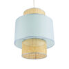 LEDTM® SAIGE 02045 Boho Κρεμαστό Φωτιστικό Οροφής με Ντουί 1 x E27 AC 220-240V IP20 - Γαλάζιο & Μπεζ - Μ50 x Π50 x Υ60cm - Image 6