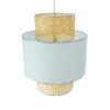 LEDTM® SAIGE 02045 Boho Κρεμαστό Φωτιστικό Οροφής με Ντουί 1 x E27 AC 220-240V IP20 - Γαλάζιο & Μπεζ - Μ50 x Π50 x Υ60cm - Image 7