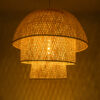LEDTM® HIROKA 02046 Boho Κρεμαστό Φωτιστικό Οροφής με Ντουί 1 x E27 AC 220-240V IP20 - Μπεζ - Μ100 x Π100 x Υ110cm - Image 3