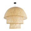 LEDTM® HIROKA 02046 Boho Κρεμαστό Φωτιστικό Οροφής με Ντουί 1 x E27 AC 220-240V IP20 - Μπεζ - Μ100 x Π100 x Υ110cm - Image 4