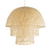 LEDTM® HIROKA 02046 Boho Κρεμαστό Φωτιστικό Οροφής με Ντουί 1 x E27 AC 220-240V IP20 - Μπεζ - Μ100 x Π100 x Υ110cm - Image 5
