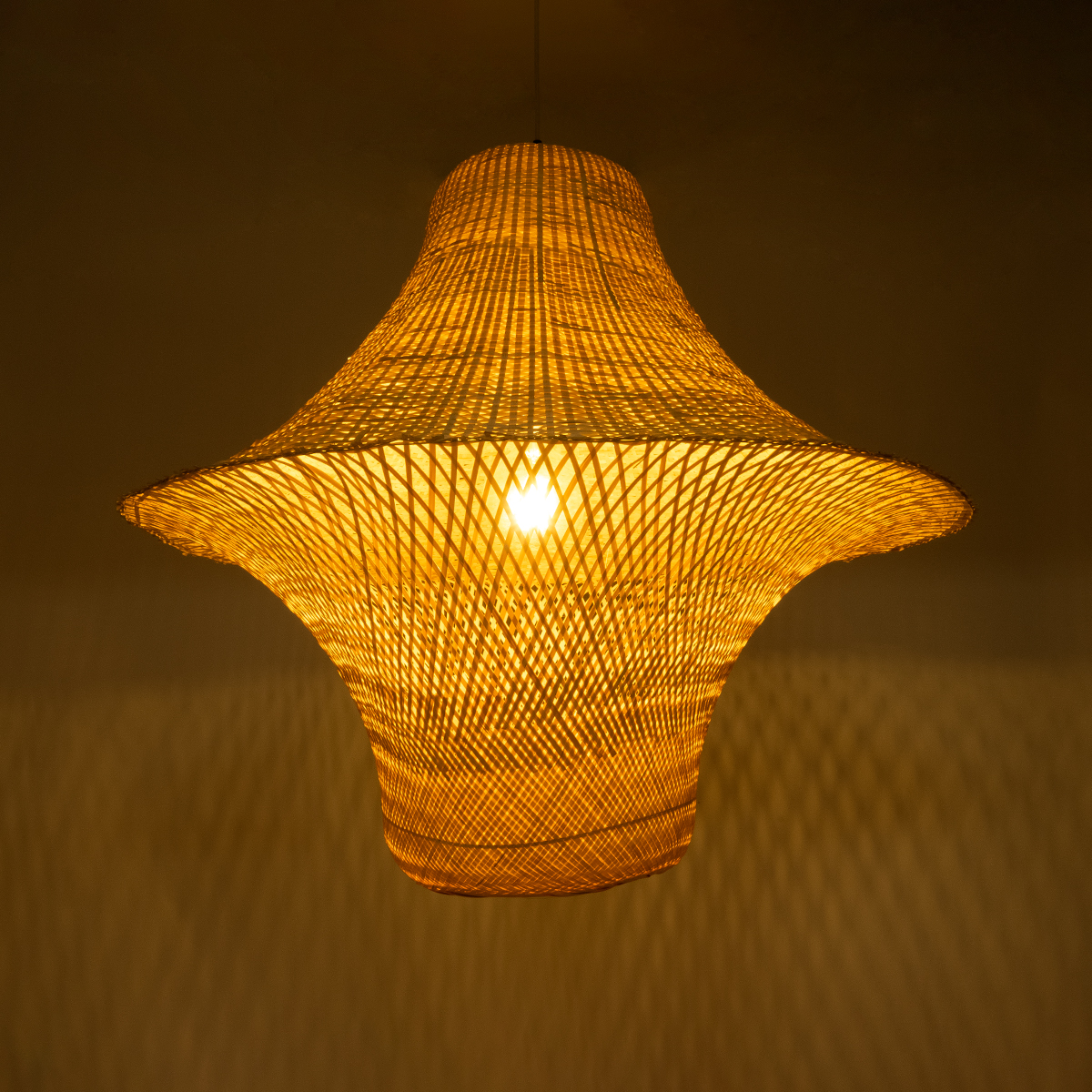 LEDTM® JUNIPER 02047 Boho Κρεμαστό Φωτιστικό Οροφής με Ντουί 1 x E27 AC 220-240V IP20 - Μπεζ - Μ100 x Π100 x Υ90cm - Image 3