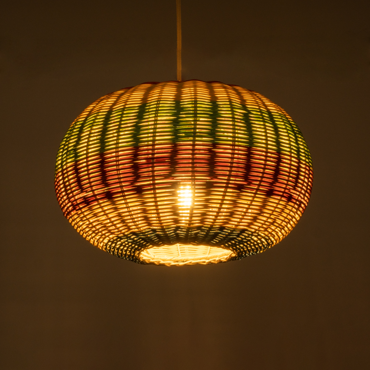 LEDTM® CABALLEROS 02055 Boho Κρεμαστό Φωτιστικό Οροφής με Ντουί 1 x E27 AC 220-240V IP20 - Πολύχρωμο - Μ40 x Π40 x Υ25cm - Image 3