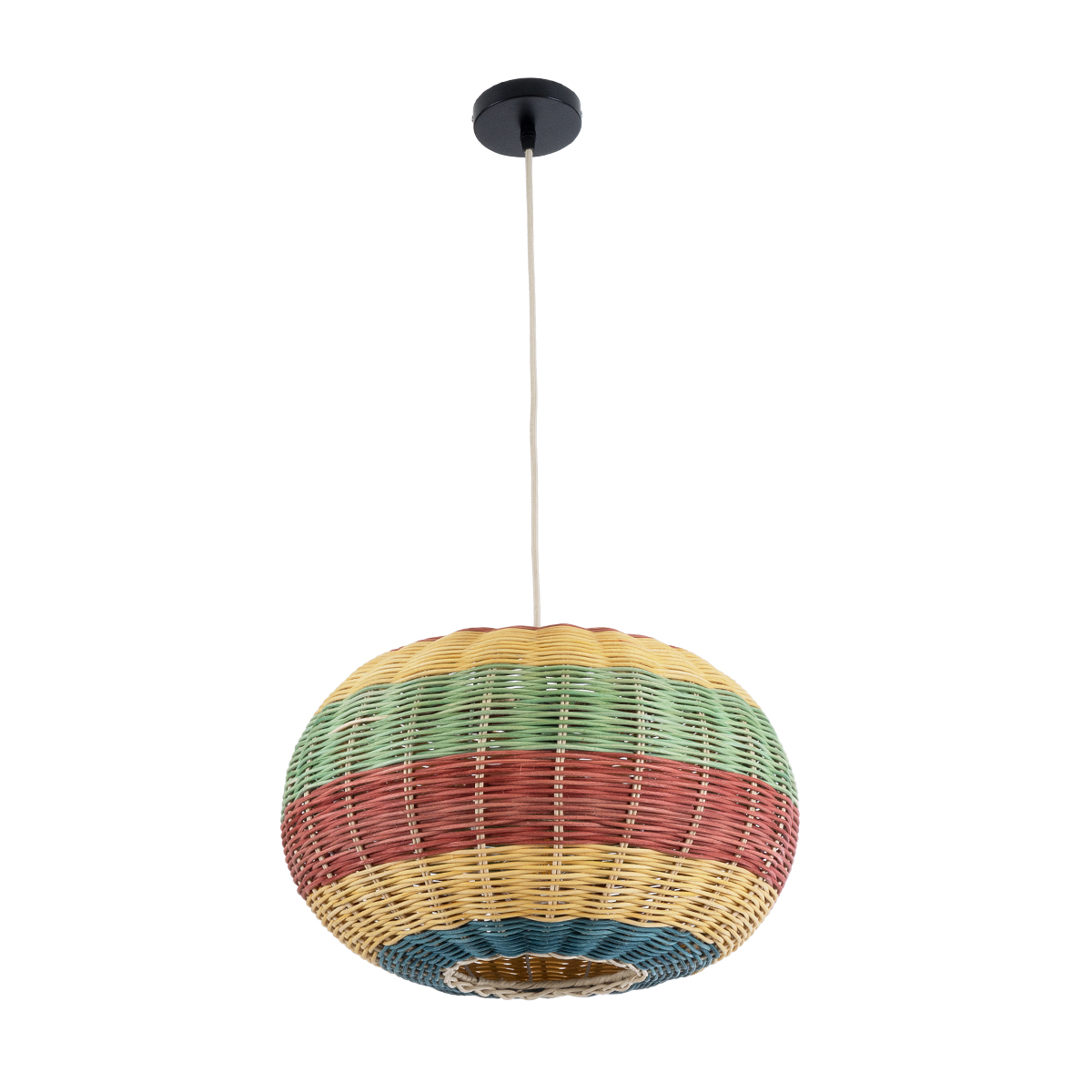 LEDTM® CABALLEROS 02055 Boho Κρεμαστό Φωτιστικό Οροφής με Ντουί 1 x E27 AC 220-240V IP20 - Πολύχρωμο - Μ40 x Π40 x Υ25cm - Image 4