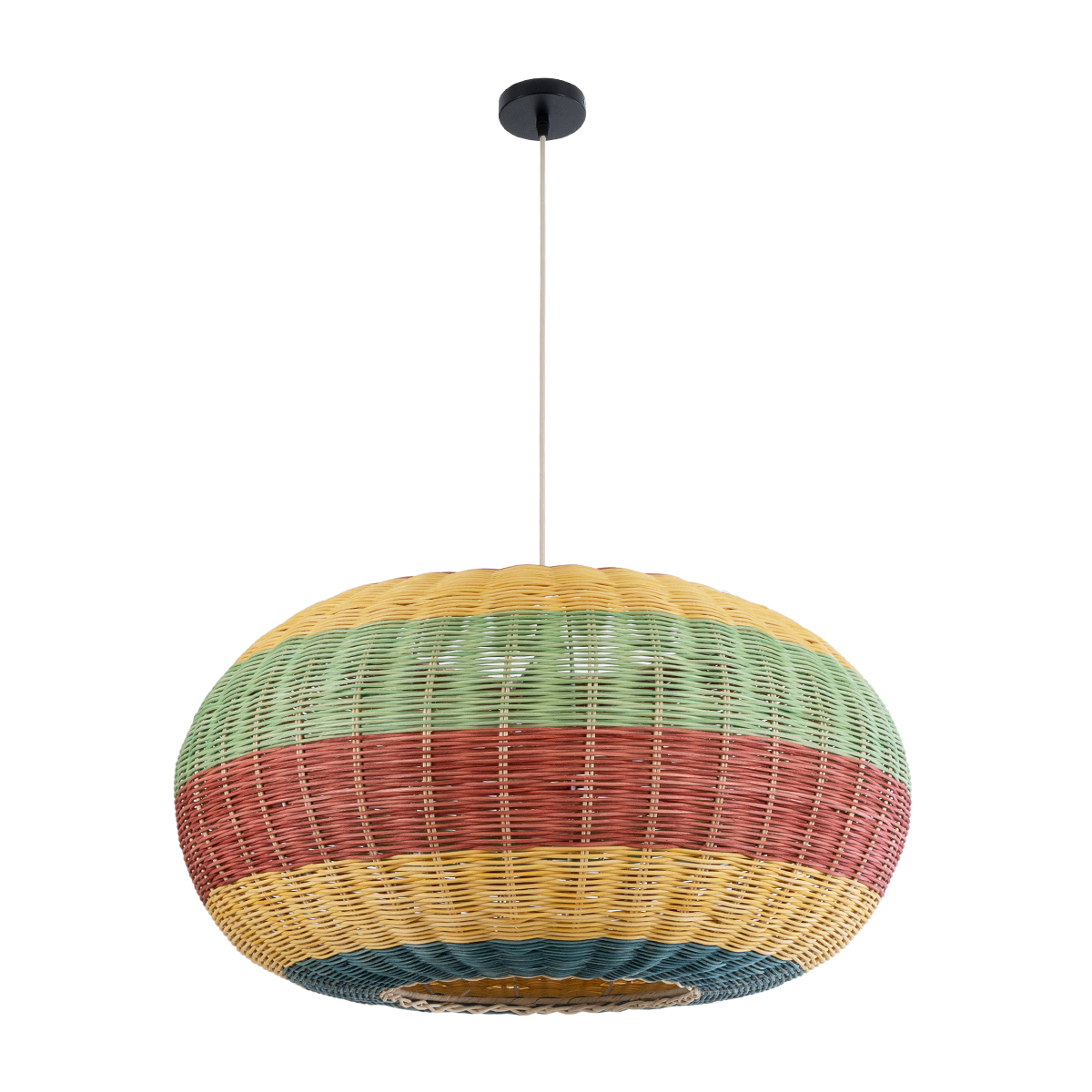 LEDTM® CABALLEROS 02056 Boho Κρεμαστό Φωτιστικό Οροφής με Ντουί 1 x E27 AC 220-240V IP20 - Πολύχρωμο - Μ70 x Π70 x Υ36cm - Image 4