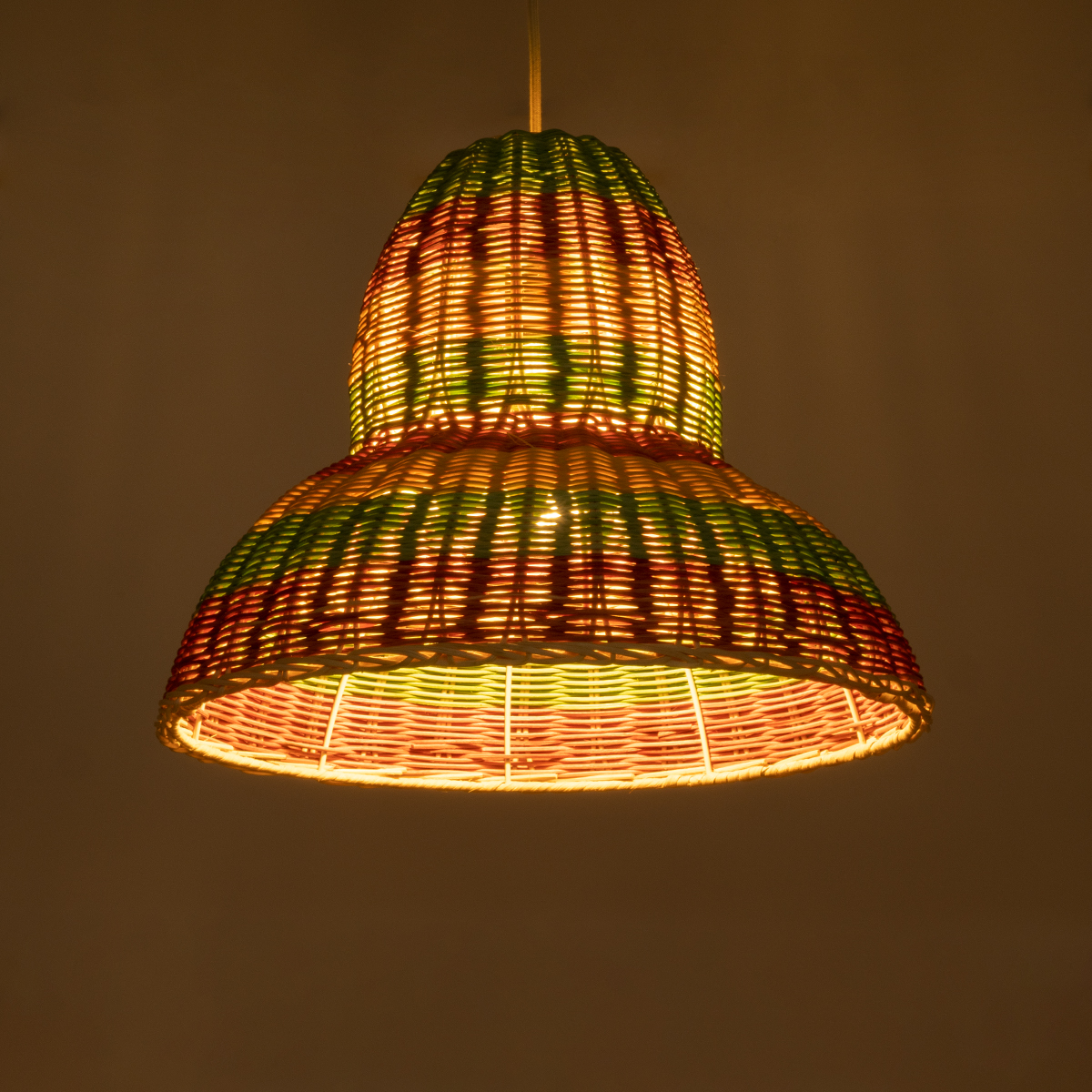 LEDTM® CABALLEROS 02057 Boho Κρεμαστό Φωτιστικό Οροφής με Ντουί 1 x E27 AC 220-240V IP20 - Πολύχρωμο - Μ40 x Π40 x Υ30cm - Image 3
