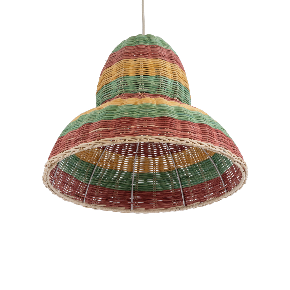 LEDTM® CABALLEROS 02057 Boho Κρεμαστό Φωτιστικό Οροφής με Ντουί 1 x E27 AC 220-240V IP20 - Πολύχρωμο - Μ40 x Π40 x Υ30cm - Image 6