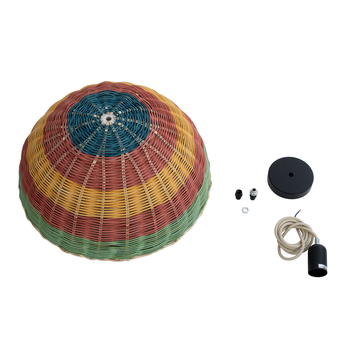 LEDTM® CABALLEROS 02060 Boho Κρεμαστό Φωτιστικό Οροφής με Ντουί 1 x E27 AC 220-240V IP20 - Πολύχρωμο - Μ40 x Π40 x Υ20cm - Image 10