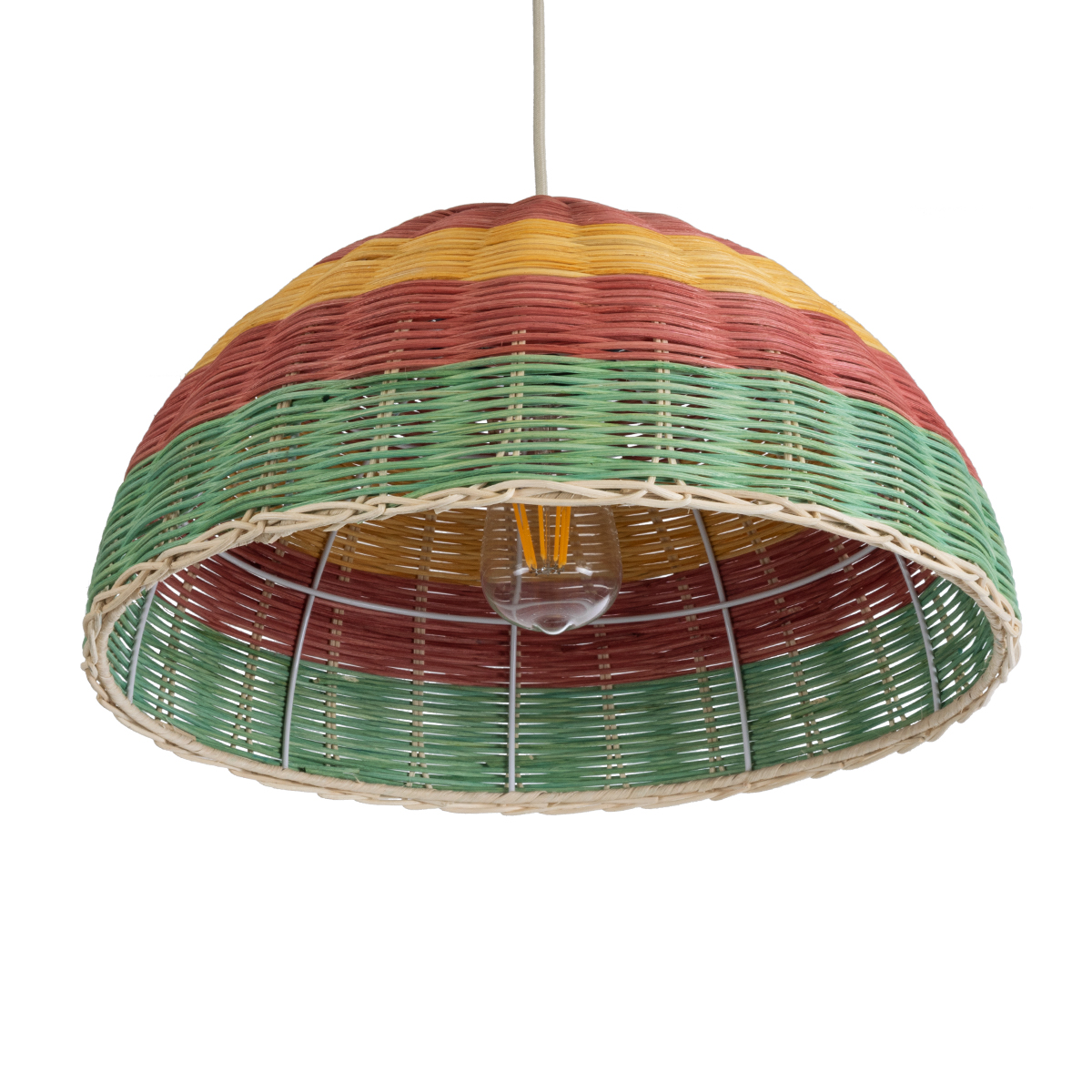 LEDTM® CABALLEROS 02060 Boho Κρεμαστό Φωτιστικό Οροφής με Ντουί 1 x E27 AC 220-240V IP20 - Πολύχρωμο - Μ40 x Π40 x Υ20cm - Image 6