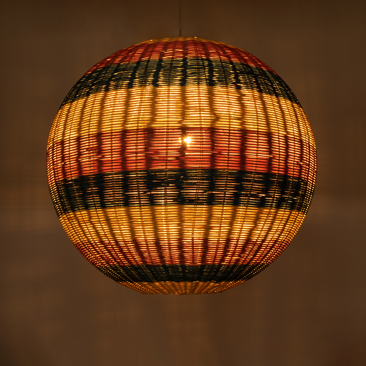 LEDTM® CABALLEROS 02064 Boho Κρεμαστό Φωτιστικό Οροφής με Ντουί 1 x E27 AC 220-240V IP20 - Πολύχρωμο - Μ100 x Π100 x Υ100cm - Image 3