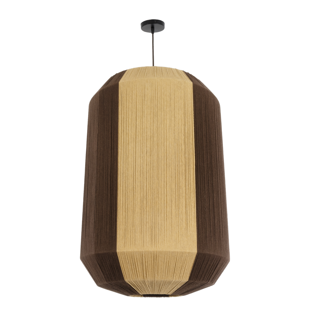 LEDTM® SALERNO 02076 Boho Κρεμαστό Φωτιστικό Οροφής με Ντουί 1 x E27 AC 220-240V IP20 - Μπεζ & Καφέ - Μ50 x Π50 x Υ80cm - Image 4