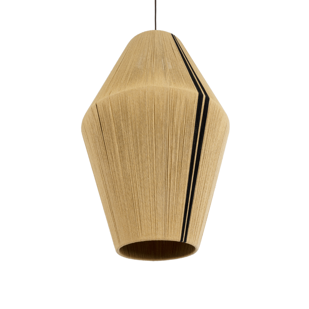 LEDTM® SALERNO 02077 Boho Κρεμαστό Φωτιστικό Οροφής με Ντουί 1 x E27 AC 220-240V IP20 - Μπεζ & Μαύρο - Μ50 x Π50 x Υ80cm - Image 6