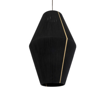 Alternative view of LEDTM® SALERNO 02078 Boho Κρεμαστό Φωτιστικό Οροφής με Ντουί 1 x E27 AC 220-240V IP20 - Μαύρο & Μπεζ - Μ50 x Π50 x Υ80cm