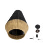 LEDTM® SALERNO 02080 Boho Κρεμαστό Φωτιστικό Οροφής με Ντουί 1 x E27 AC 220-240V IP20 - Μαύρο & Μπεζ - Μ50 x Π50 x Υ80cm - Image 10