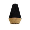 LEDTM® SALERNO 02080 Boho Κρεμαστό Φωτιστικό Οροφής με Ντουί 1 x E27 AC 220-240V IP20 - Μαύρο & Μπεζ - Μ50 x Π50 x Υ80cm - Image 2