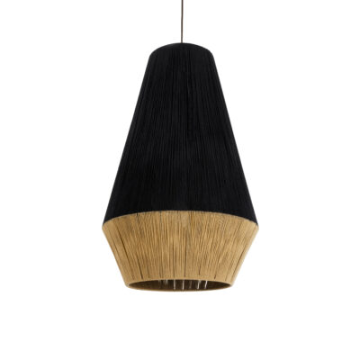 Alternative view of LEDTM® SALERNO 02080 Boho Κρεμαστό Φωτιστικό Οροφής με Ντουί 1 x E27 AC 220-240V IP20 - Μαύρο & Μπεζ - Μ50 x Π50 x Υ80cm