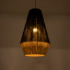 LEDTM® SALERNO 02080 Boho Κρεμαστό Φωτιστικό Οροφής με Ντουί 1 x E27 AC 220-240V IP20 - Μαύρο & Μπεζ - Μ50 x Π50 x Υ80cm - Image 3