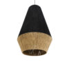 LEDTM® SALERNO 02080 Boho Κρεμαστό Φωτιστικό Οροφής με Ντουί 1 x E27 AC 220-240V IP20 - Μαύρο & Μπεζ - Μ50 x Π50 x Υ80cm - Image 6