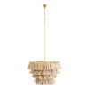 LEDTM® MISSOULA 02088 Boho Κρεμαστό Φωτιστικό Οροφής με Ντουί 1 x E27 AC 220-240V IP20 - Μπεζ & Χρυσό - Μ60 x Π60 x Υ40cm - Image 4