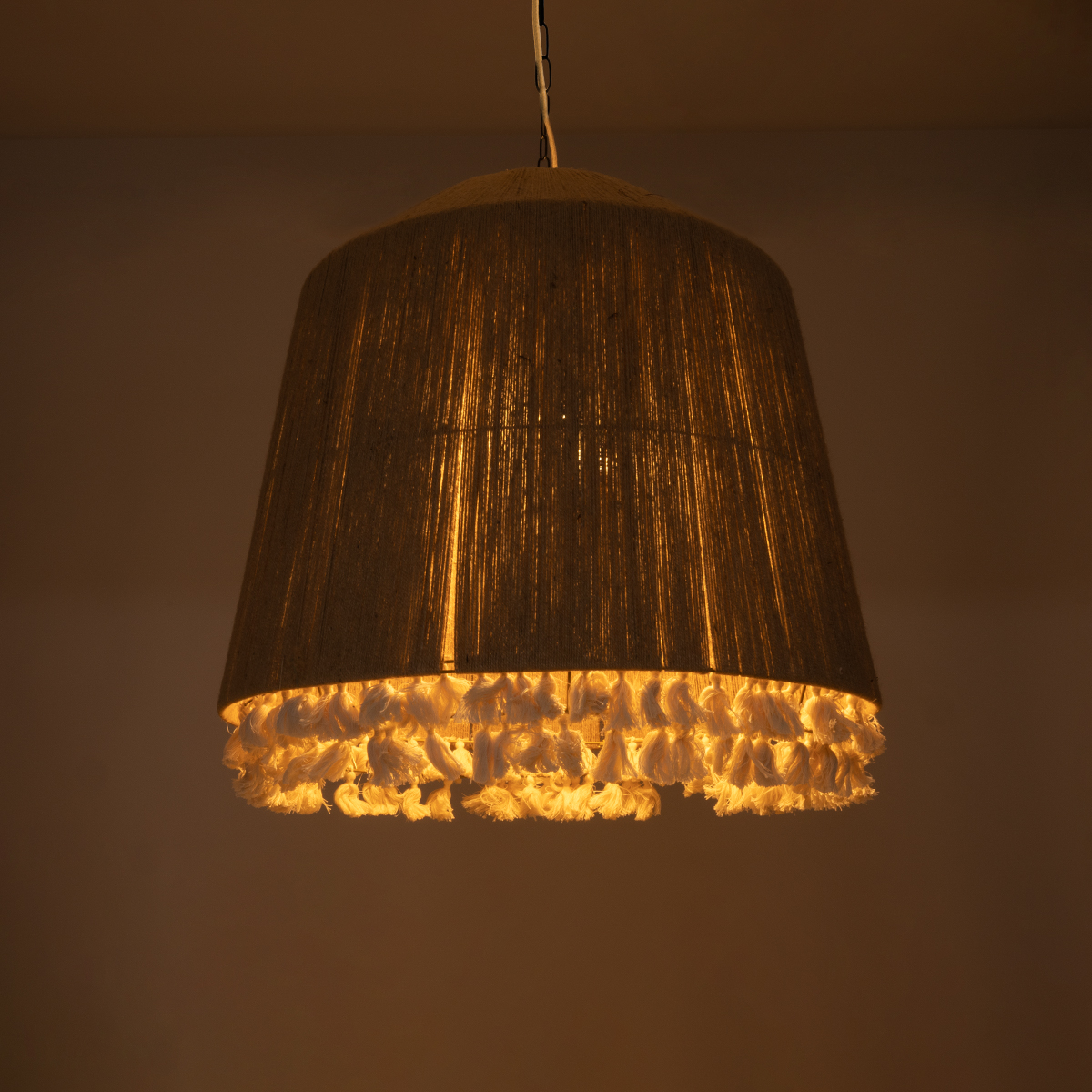 LEDTM® PUERTORICO 02093 Boho Κρεμαστό Φωτιστικό Οροφής με Ντουί 3 x E27 AC 220-240V IP20 - Μπεζ - Μ80 x Π80 x Υ80cm - Image 3