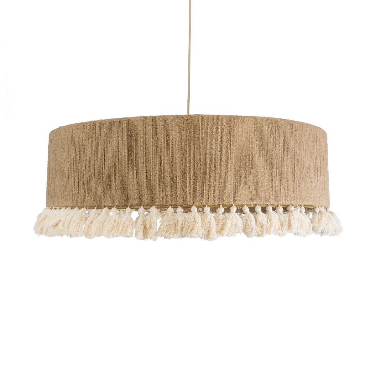 LEDTM® PUERTORICO 02095 Boho Κρεμαστό Φωτιστικό Οροφής με Ντουί 3 x E27 AC 220-240V IP20 - Μπεζ - Μ80 x Π80 x Υ27cm - Image 5
