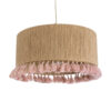 LEDTM® PUERTORICO 02096 Boho Κρεμαστό Φωτιστικό Οροφής με Ντουί 1 x E27 AC 220-240V IP20 - Μπεζ & Ροζ - Μ50 x Π50 x Υ27cm - Image 2