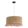 LEDTM® PUERTORICO 02096 Boho Κρεμαστό Φωτιστικό Οροφής με Ντουί 1 x E27 AC 220-240V IP20 - Μπεζ & Ροζ - Μ50 x Π50 x Υ27cm - Image 4