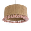 LEDTM® PUERTORICO 02096 Boho Κρεμαστό Φωτιστικό Οροφής με Ντουί 1 x E27 AC 220-240V IP20 - Μπεζ & Ροζ - Μ50 x Π50 x Υ27cm - Image 6