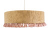 LEDTM® PUERTORICO 02097 Boho Κρεμαστό Φωτιστικό Οροφής με Ντουί 3 x E27 AC 220-240V IP20 - Μπεζ & Ροζ - Μ80 x Π80 x Υ27cm - Image 5