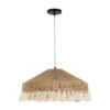 LEDTM® PUERTORICO 02098 Boho Κρεμαστό Φωτιστικό Οροφής με Ντουί 1 x E27 AC 220-240V IP20 - Μπεζ & Λευκό - Μ50 x Π50 x Υ25cm - Image 4