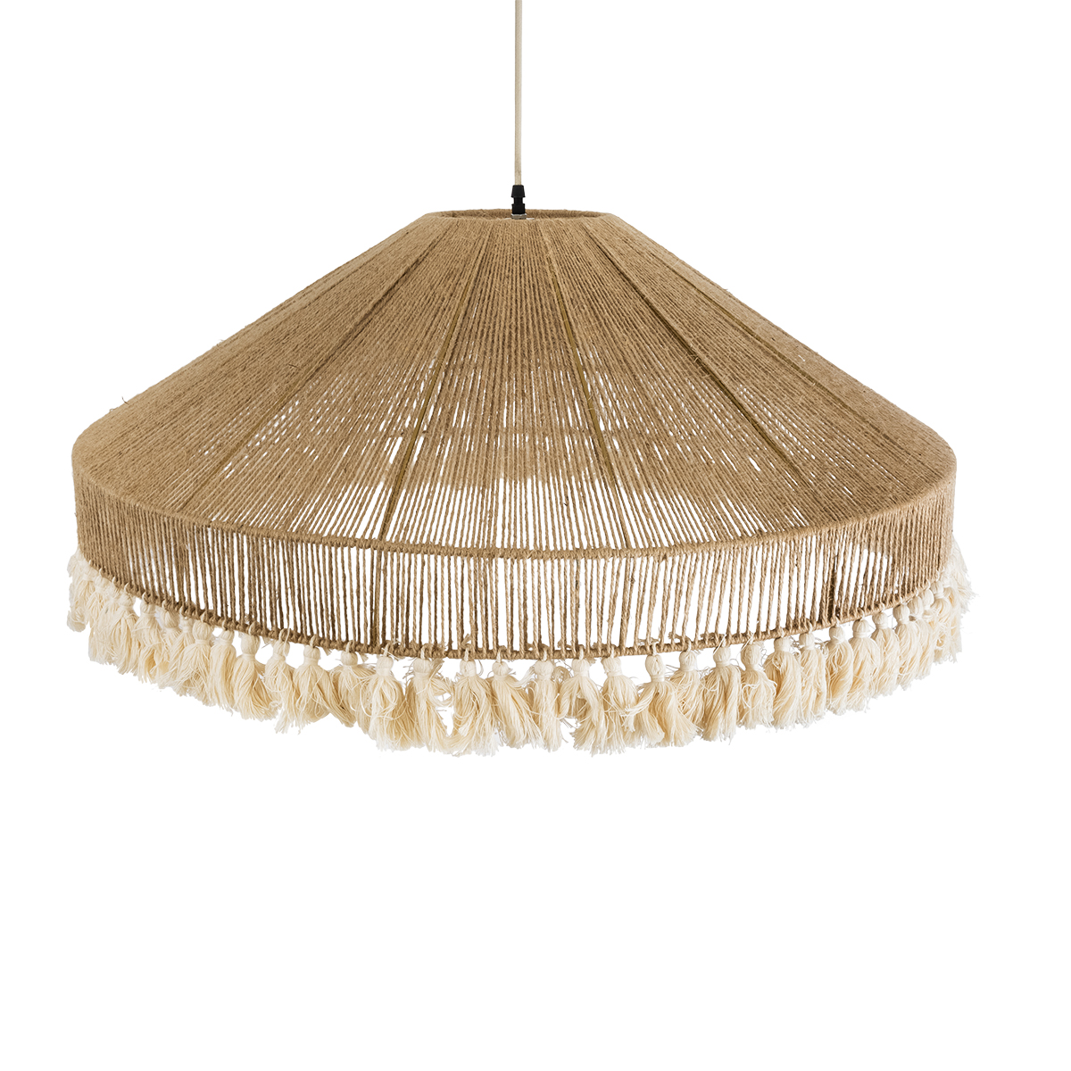 LEDTM® PUERTORICO 02099 Boho Κρεμαστό Φωτιστικό Οροφής με Ντουί 3 x E27 AC 220-240V IP20 - Μπεζ & Λευκό - Μ80 x Π80 x Υ35cm - Image 7