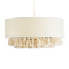 LEDTM® GINGER 02100 Boho Κρεμαστό Φωτιστικό Οροφής με Ντουί 1 x E27 AC 220-240V IP20 - Μπεζ & Λευκό - Μ50 x Π50 x Υ25cm - Image 5