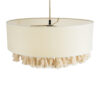 LEDTM® GINGER 02100 Boho Κρεμαστό Φωτιστικό Οροφής με Ντουί 1 x E27 AC 220-240V IP20 - Μπεζ & Λευκό - Μ50 x Π50 x Υ25cm - Image 7