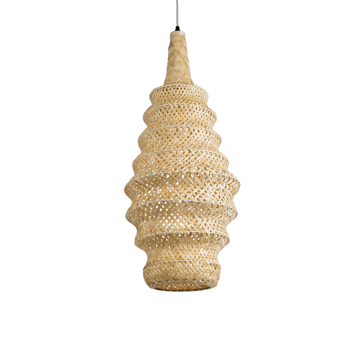 LEDTM® MAUI 02114 Boho Κρεμαστό Φωτιστικό Οροφής με Ντουί 1 x E27 AC 220-240V IP20 - Μπεζ - Μ30 x Π30 x Y77cm - Image 2