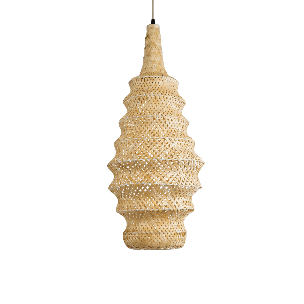 LEDTM® MAUI 02114 Boho Κρεμαστό Φωτιστικό Οροφής με Ντουί 1 x E27 AC 220-240V IP20 - Μπεζ - Μ30 x Π30 x Y77cm - Image 5