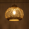 LEDTM® ECUADOR 02115 Boho Κρεμαστό Φωτιστικό Οροφής με Ντουί 1 x E27 AC 220-240V IP20 - Μπεζ - Μ35 x Π35 x Υ28cm - Image 3
